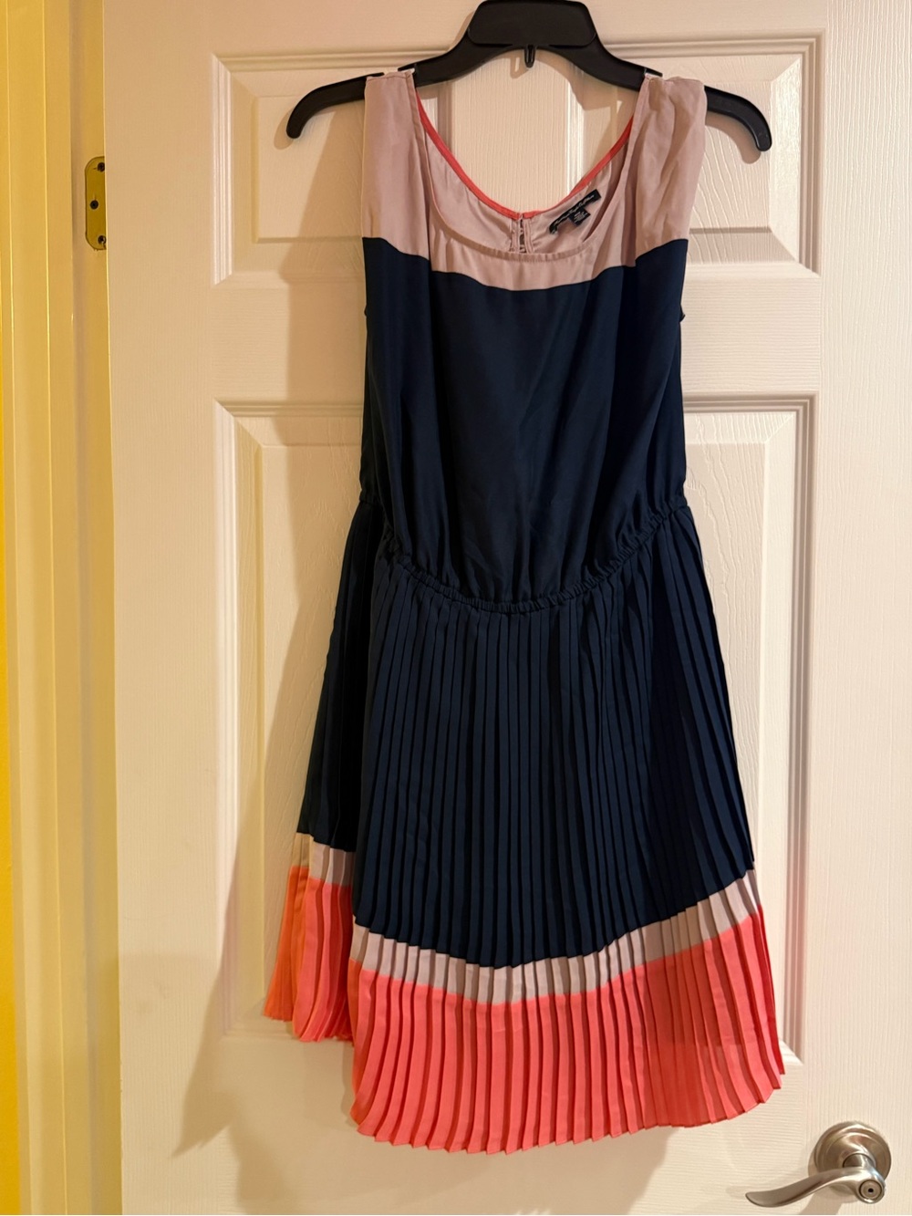 American Eagle Outfitters Pleated Sleeveless Dress Color Block M